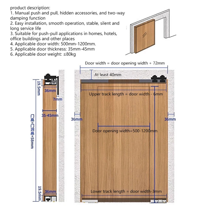 Two-way Trackless Ghost Door