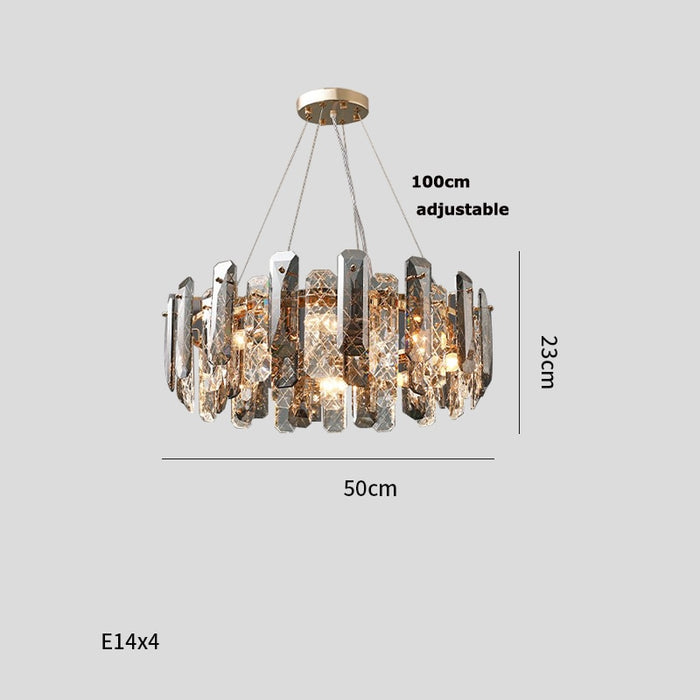 Oval Smoky Chandelier
