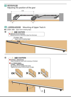 Internal Push Bus Door Track Sliding