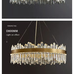 W24 Smoke Grey Crystal Chandelier