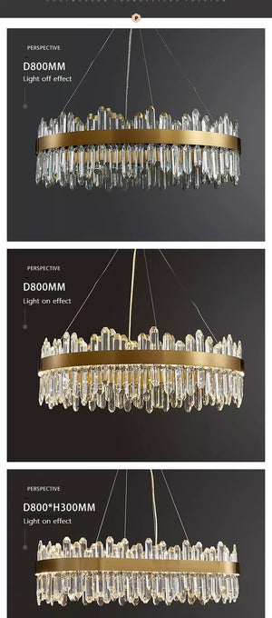 W24 Smoke Grey Crystal Chandelier