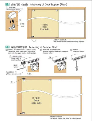 Internal Push Bus Door Track Sliding