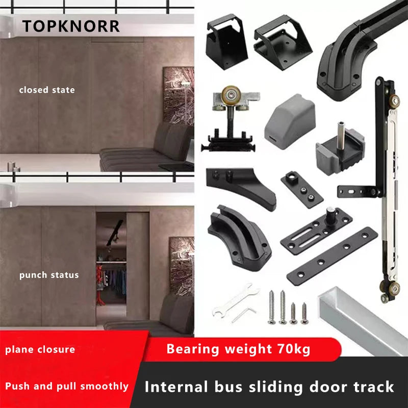 Internal Push Bus Door Track Sliding