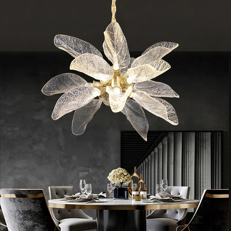 Brass Crystal Chandelier