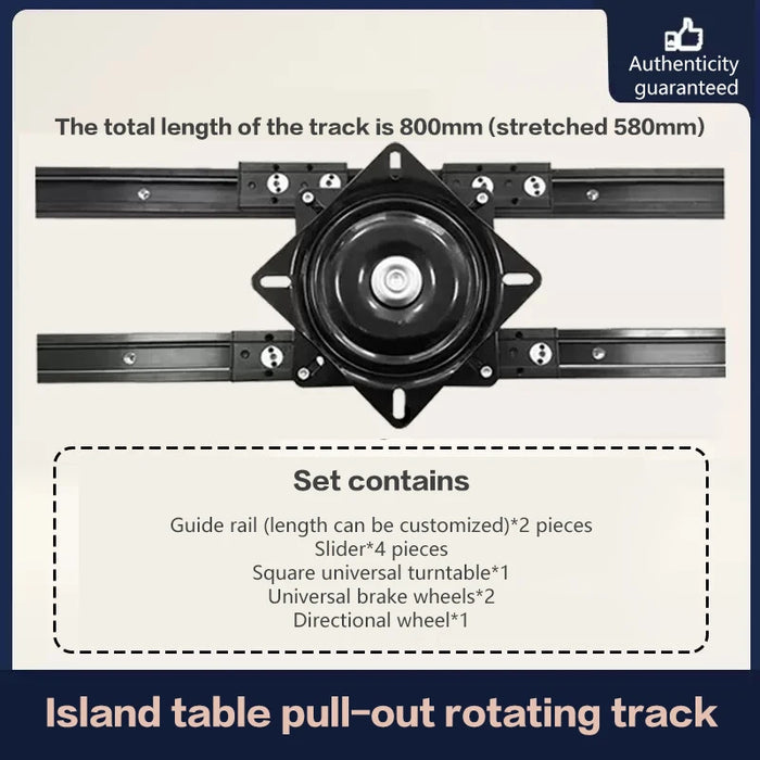 Table Guide Track 90° Island Table Track — MIXORY