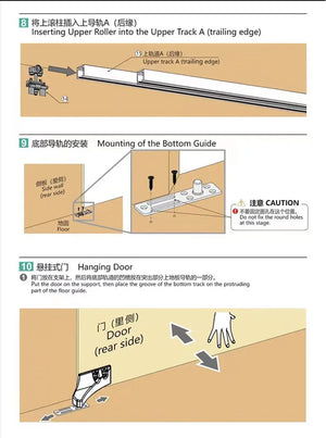 Internal Push Bus Door Track Sliding