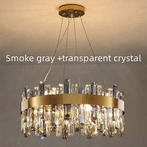 W24 Smoke Grey Crystal Chandelier