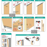 1Set Invisible Track Floating Sliding Barn Door