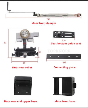 Internal Push Bus Door Track Sliding