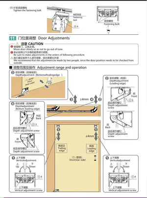 Internal Push Bus Door Track Sliding