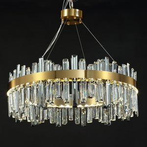 W24 Smoke Grey Crystal Chandelier