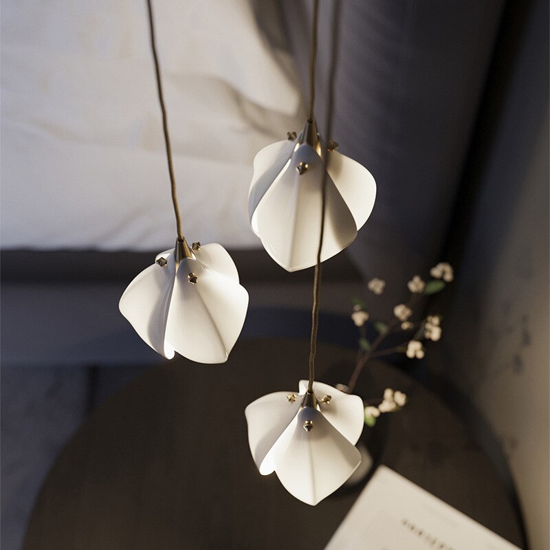 Ceramic Magnolia Chandelier